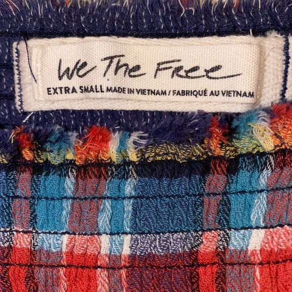 🆕Free People Women's Siena Plaid Top size SM - Picture 6 of 7